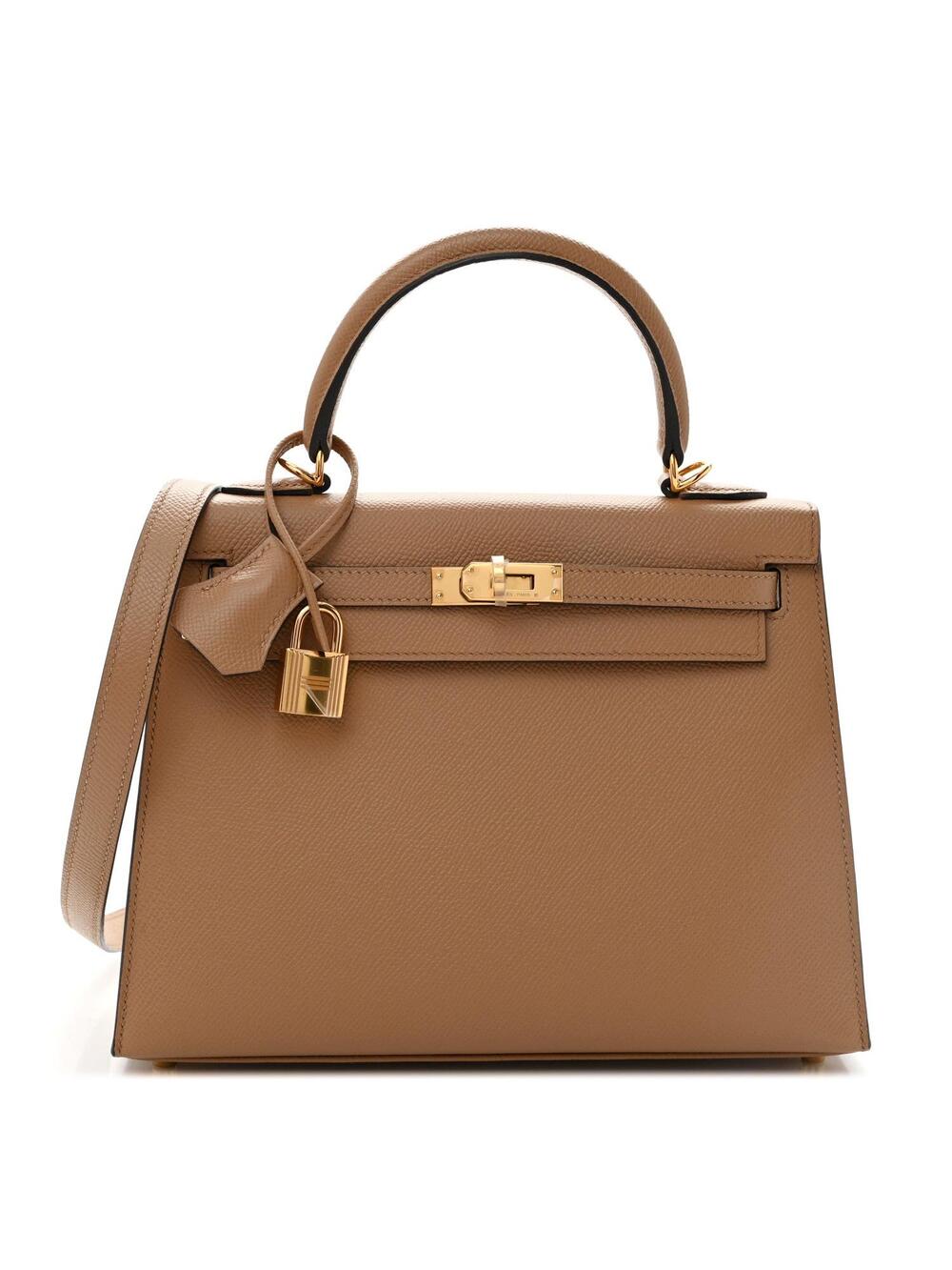 Hermes Epsom Kelly Sellier 25 Chai #371018H28B